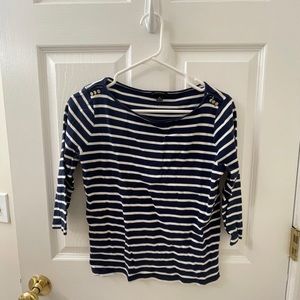 Preppy Ann Taylor boatneck striped shirt